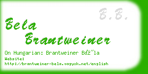 bela brantweiner business card